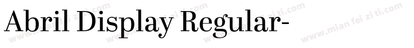 Abril Display Regular字体转换